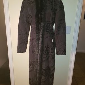 Stillman Studios Velvet Embroidered Dress Coat